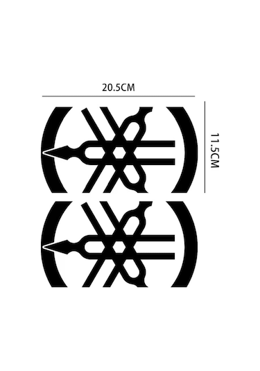 Yamaha Logo Sticker Stiker Seti 2 Adet Reflektif Xmax-nmax Siyah Renk Siyah