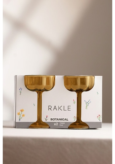 Rakle Botanical 2'li Cup Dondurmalık Seti Hardal 210 Cc Renkli