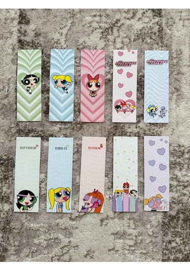Powerpuff Girls Tasarım 10 Adet Kitap Ayraç Seti Pytkayrac136