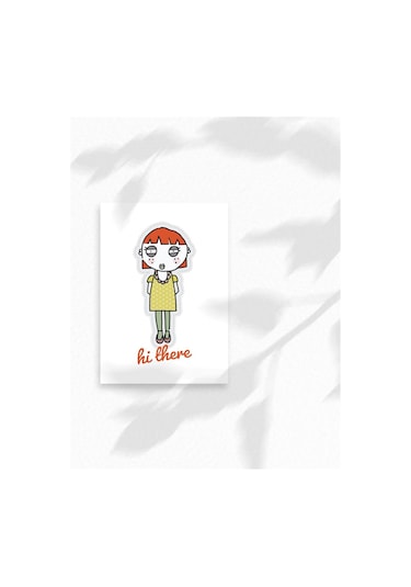 Kız İllüstrasyon Baskılı A3 Duvar Posteri-2547