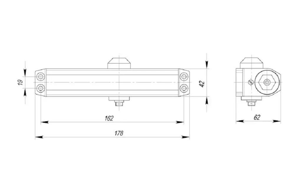 Ajax Dış Mekan Tipi Dona Dayanıklı Tdr-100 Kapı Kapanıcı, 100 Kg'a Kadar 66160774