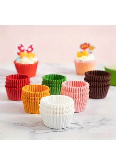 Willowhaven 1000 Adet Yeşil Mini Renkli Cupcake Kalıbı Kağıdı Paskalya Çiçek Desenli Diğer