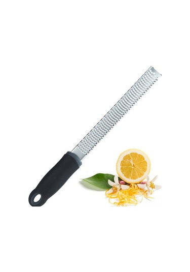 Hangfox 304 Paslanmaz Çelik Zımpara, Ergonomik Plastik Kollü, Tüm Meyve Sebze Peynir İçin Uygun, Easy Clean, 32 Cm, Plastik Kapaklı