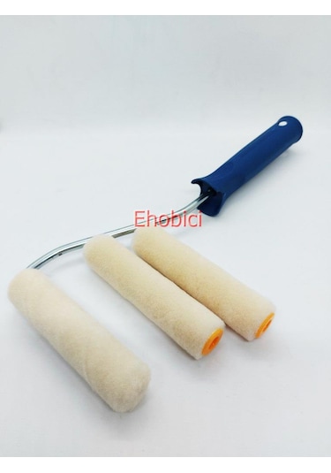 Kadife Rulo Fırça 10cm +2 Yedekli (moher)