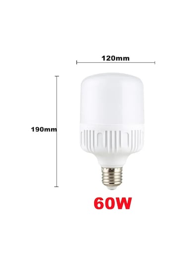 100w E27 Led Vida Ağız Işığı Yüksek Parlaklıkta Beyaz Işık 220v 6000k Göz Koruması Titremeyen Yüksek Isı Dağılımlı Ampul 60w