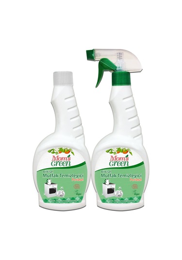 Mom's Green Bitkisel Mutfak Temizleyici Sprey Portakal 2 x 750 ML