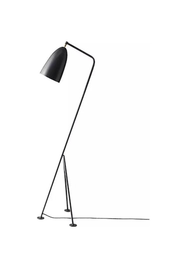 Retro Metal Siyah Dekoratif Köşe Lambası Lambader Hareketli Başlık