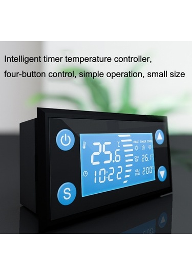 Butu W-1213 Akıllı Dijital Ekran Pet Termostat Dikim Hatch Yetiştiriciliği Sıcaklık Kontrol Cihazı Siyah