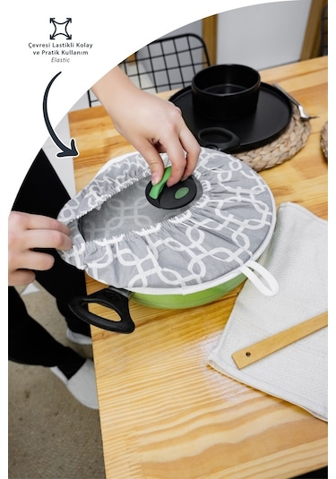 Şık Ve Pratik Demlematik: Pilav Demleme Örtüsü , Tencere Kapağı Bonesigri Zincir