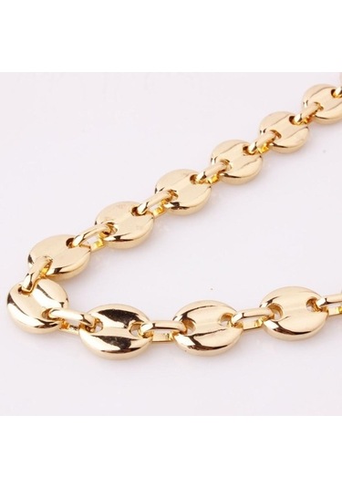 Novahub 7/9/11mm 316l Paslanmaz Çelik Kahve Boncuk Zincir Kolye/bilezik - Erkek/bayan Altın Ton 9mm, 70cm - Yüksek Kalite Altın