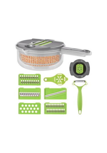 Kablı Sebze Doğrayıcı Çok Fonksiyonlu 11'ı 1 Arada Gri Gri