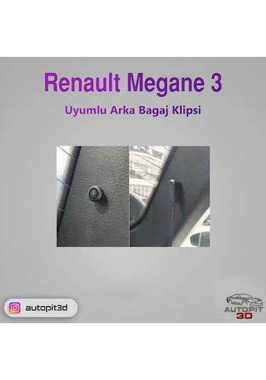 Renault Megane 3 Uyumlu Arka Bagaj Klipsi 2 Adet