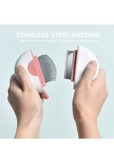 Vkemall Uzun Tüylü Evcil Hayvanlar İçin Yeşil Çift Fonksiyonlu El Aleti: Paslanmaz Çelik Tutanak Ve Doku Düzenleyici Tarak - Kedi Köpek Tüy Temizleyici