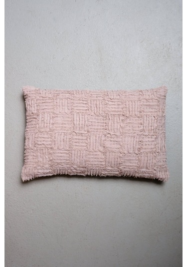 Peraluna Foam Pıllow Şifon Şerit Triko Yastık Kılıfı 60x40 Cm Bej - Bej