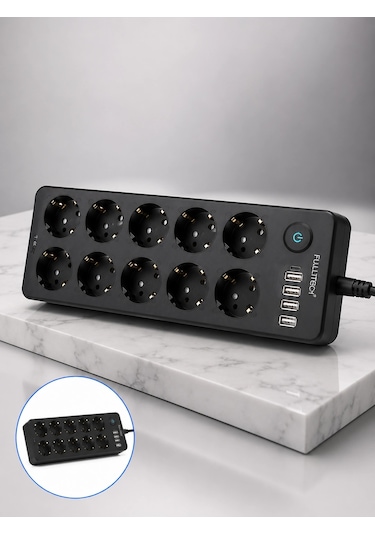10'lu Çoklu Priz Usb Ve Type-c Şarj Girişli Akım Korumalı Grup Priz Diğer