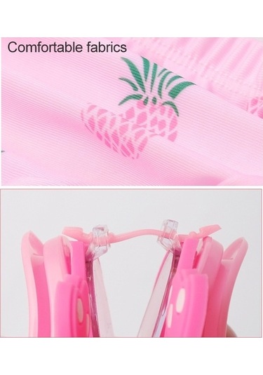 Artfulabode Yüzme Yüzme Yüzme Tıkacı Sones Seti Şapkası Pembe Kulak Klipsi Gözlüğü Çocuk Burun Arada Ananas 3'ü 1 + + Cl Çok Renkli