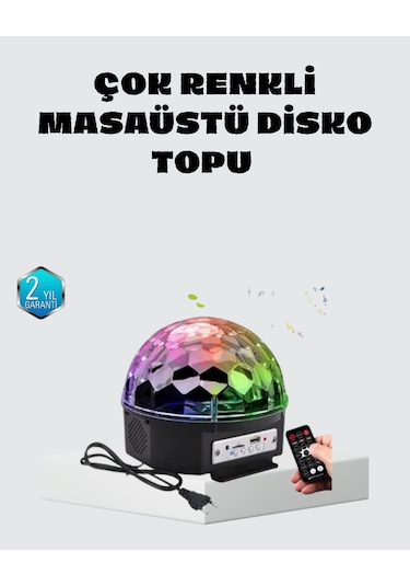 Taşınabilir Mini Disko Topu Lamba - Müzikle Senkronize Işık Efekti Ve Parti Atmosferi