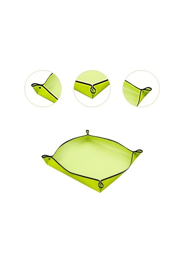 Pazly Taşınabilir Bitki Saksı Matı - Suntek 50x50cm Yeşil Değiştirme