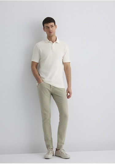 Mavi - James Soluk Yeşil Comfort Gabardin Pantolon 0042489454 Yeşil