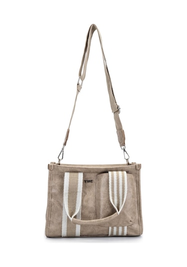 Tamer Tanca Kadın Vegan Bej Omuz Çanta 1003 2000 Bn Canta Sk23/24 Bej Krsk Rgn Çok Renkli