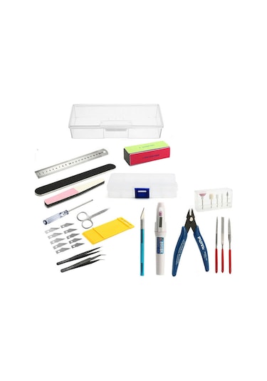 34 Adet Dıy Modelci Temel Aletler Zanaat Seti Hobi E11879-2