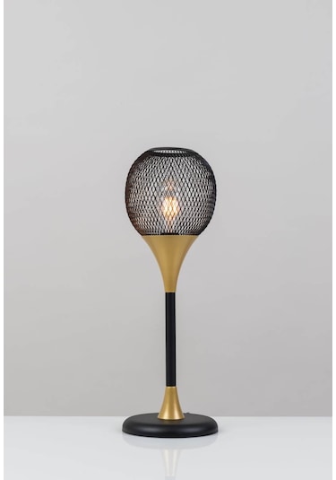 Mate Serisi Kafes Abajur Siyah