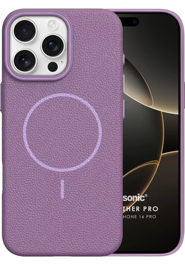 Microsonic İphone Uyumlu 16 Pro Kılıf Magleather Pro Lila -