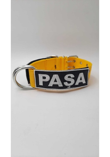 Mg Tasma İsimli K9 Köpek Boyun Tasması Sarı