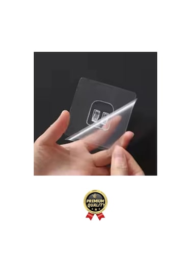 4 Adet Ultra Güçlü Suya Dayanıklı İz Bırakmaz Şeffaf Mutfak Banyo Tablo Raf Ayna Tutucu Askı Kanca Çok Renkli