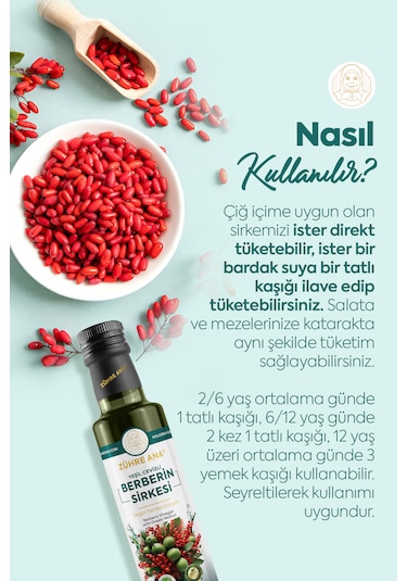 Yeşil Cevizli Berberin Sirkesi Doğal Fermantasyon Berberis Vinegar With Green Walnut 500 Ml