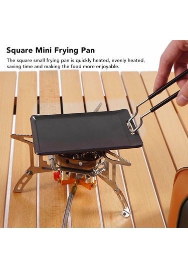 Gajeena Taşınabilir Demir Izgara Tava - Mini Kareli, Kaymaz Yüzeyli, Hızlı Isınır, Ev Ve Kamp İçin Et Fırınlama/fritöz Çok Renkli