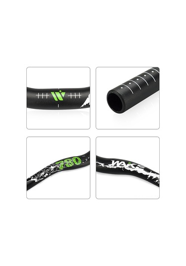 Yunboo Alüminyum U-şekilli Bisiklet Sapı, Dağ Bisikleti İçin Hız İndirimi, 780mm, Mavi, Bisiklet Aksesuarı