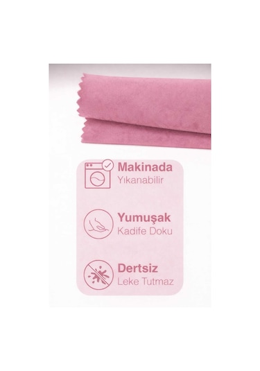 Perdeyap1980 Açık Gülkurusu Ada Fon Perde Tek Kanat 1/3 Sık Pile Açık Gülkurusu