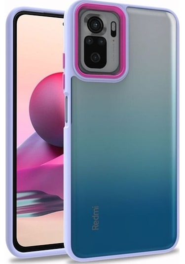 Xiaomi Redmi Note 10 Kılıf Zore Flora Kapak Lila