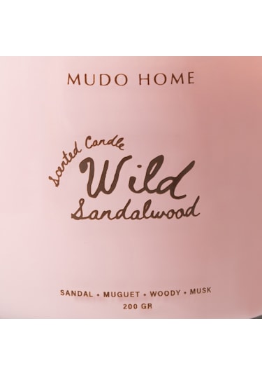 Mudo Home Wıld Sandal Ağacı Mum 200gr Pembe