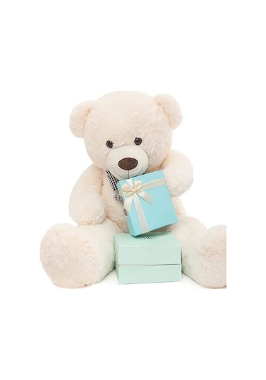 Rengarenk Papyonlu Peluş Ayıcık - 90 CM