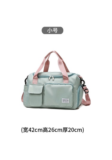 Kısa Yolculuk Erkekler Ve Kadınlar İçin Büyük Kapasiteli Islak Ve Kuru Spor Spor Çantası Yeşil Toz Trompet Yeşil