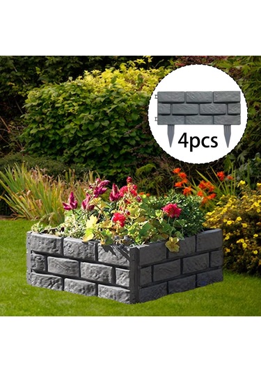 Homyl 4 Parça Bahçe Çiti Kenarı Peyzaj Yolları Kaldırımlar