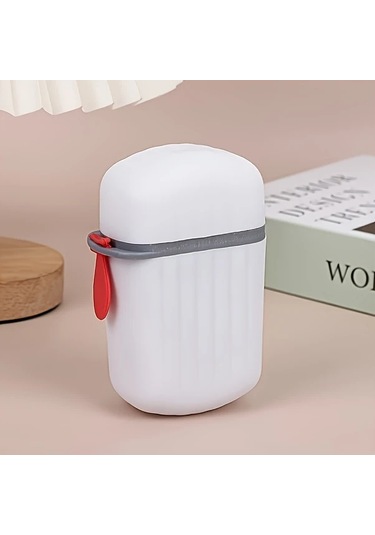 Meridiangoods 1 Adet Mini Taşınabilir Sabun Kutusu - Çift Contalı Gri Seyahat Sabun Kutusu Gri