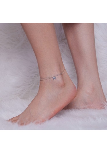 Sones Sterling Gümüş Kalp Çift Katmanlı Bileklik Çok Renkli