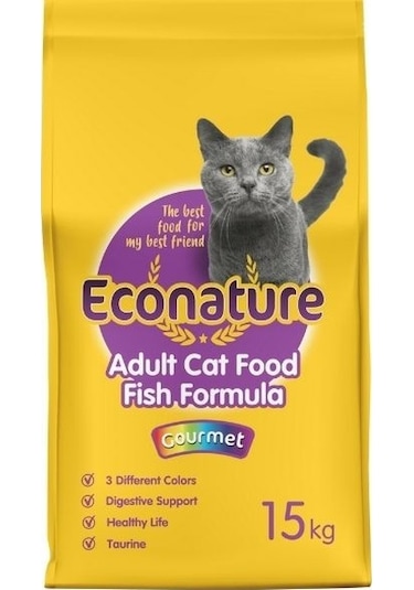 Econature Gurme Yetişkin Kedi Maması Sarı Ambalaj 15 Kg
