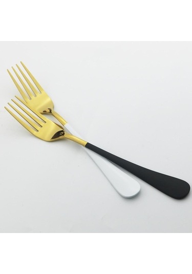 Agoodshop Gümüş 6 Adet Sofra Çatal Bıçak Kaşık Seti, Paslanmaz Çelik, Altın Kaplama Tk. 56645943 Gümüş Gümüş