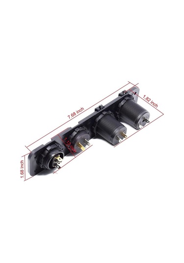 Yeşil 4 In 1 Araba Şarjı Çift Usb Şarj Aleti 4.2a Voltmetre 12v Güç Soketi Tekne Deniz Rv Kamyon Karavan Araçları İçin Açma-kapama Anahtarı