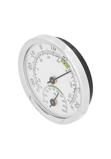 Dofolink Alüminyum Plastik Mini Termohigrometre -30 50 C 2% Rh Doğruluk, Seralar İçin, Sigara Kutuları, Jakuzi Odaları, Pilli Olmayan, Yeşil-gümüş