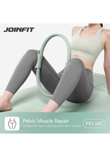 Joinfit Pilates Çemberi Gri - Kaydırmaz Yumuşak Tutamaç