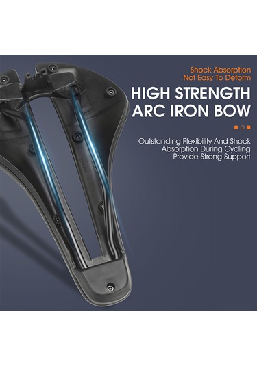 Yifomall Bisiklet Sırt Yastığı - Mountain Ve Yol Bisikletleri İçin Konforlu, Havalandırmalı, Şok Emici Siyah Jant Siyah