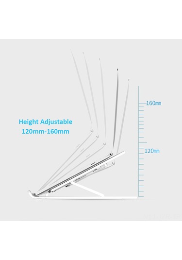 Geeroyoo Laptop Standı Ergonomik 6 Seviye Ayarli Soğutma Tabanı Boyun Ağrısı Azaltıcı Siyah Abs-alüminyum Siyah
