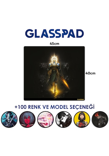 Glasspad Cam Mouse Pad - Premium Temperli Cam - 45x40 Cm Medium Dawnbringer