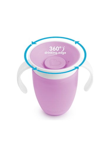 Munchkin Mucize 360° Alıştırma Bardağı 6 Ay+ 207 ML Mor