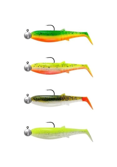 Savage Gear Cannibal Shad 10cm 9gr+10gr 3/0 Dark Water 4+4 Adet Silikon Balık